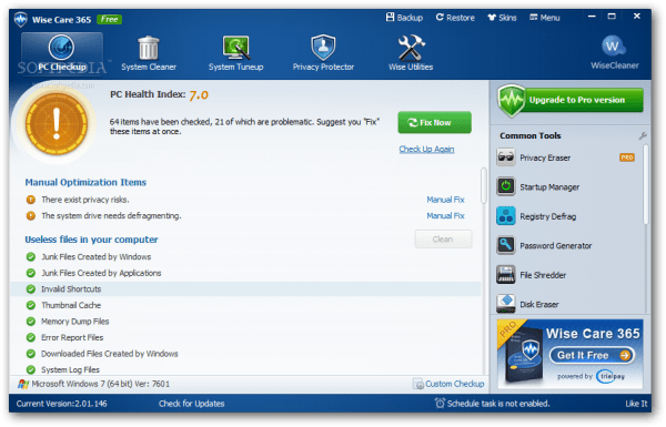 Wise Care 365 Pro 5.8.3 Build 577 Crack With Key Full Download